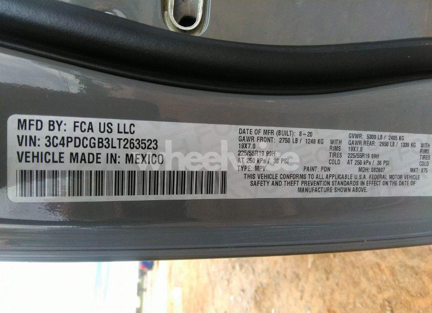 Photo 9 of 2020 Dodge Journey CROSSROAD (VIN 3C4PDCGB3LT263523)