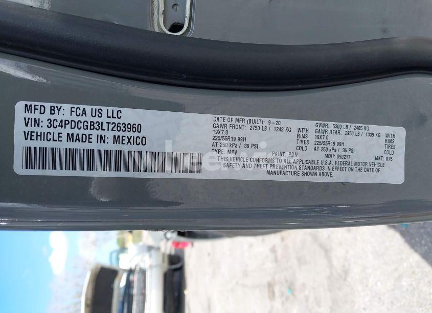 Photo 9 of 2020 Dodge Journey CROSSROAD (VIN 3C4PDCGB3LT263960)