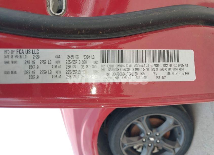 Photo 9 of 2020 Dodge Journey CROSSROAD (VIN 3C4PDCGB4LT201158)