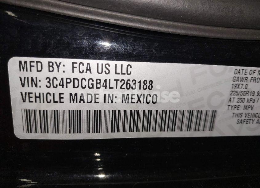 Photo 9 of 2020 Dodge Journey CROSSROAD (VIN 3C4PDCGB4LT263188)