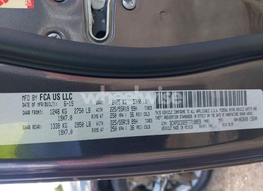 Photo 9 of 2015 Dodge Journey CROSSROAD (VIN 3C4PDCGB5FT718859)