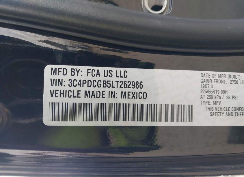 Photo 9 of 2020 Dodge Journey CROSSROAD (VIN 3C4PDCGB5LT262986)