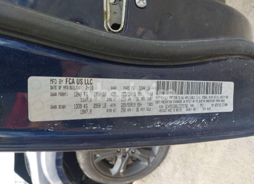 Photo 9 of 2018 Dodge Journey CROSSROAD (VIN 3C4PDCGB6JT275792)