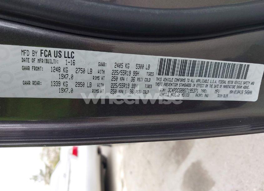 Photo 9 of 2016 Dodge Journey CROSSROAD PLUS (VIN 3C4PDCGB8GT195371)