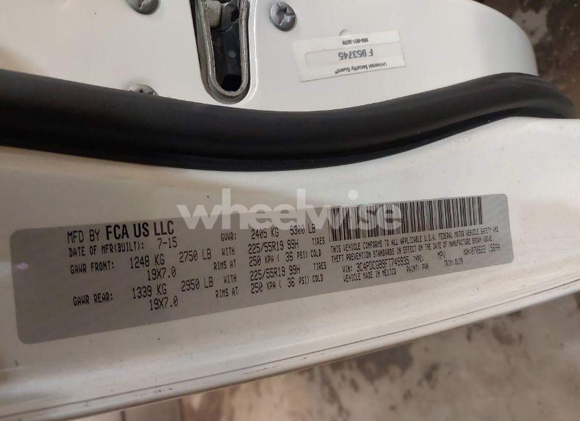 Photo 9 of 2015 Dodge Journey CROSSROAD (VIN 3C4PDCGB9FT745935)