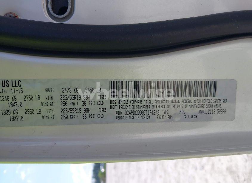 Photo 9 of 2016 Dodge Journey CROSSROAD PLUS (VIN 3C4PDCGG0GT174249)