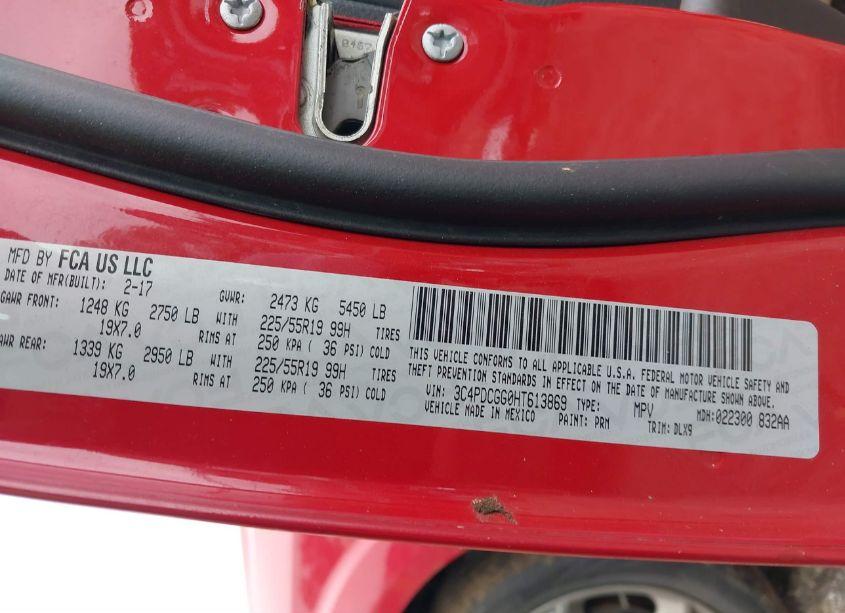 Photo 9 of 2017 Dodge Journey CROSSROAD PLUS (VIN 3C4PDCGG0HT613869)