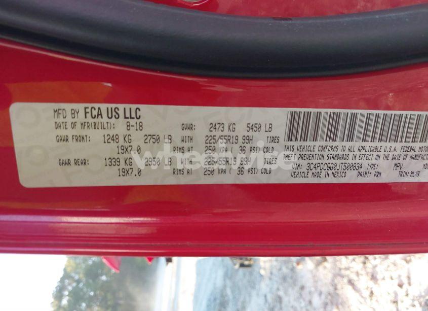 Photo 9 of 2018 Dodge Journey CROSSROAD (VIN 3C4PDCGG0JT500834)