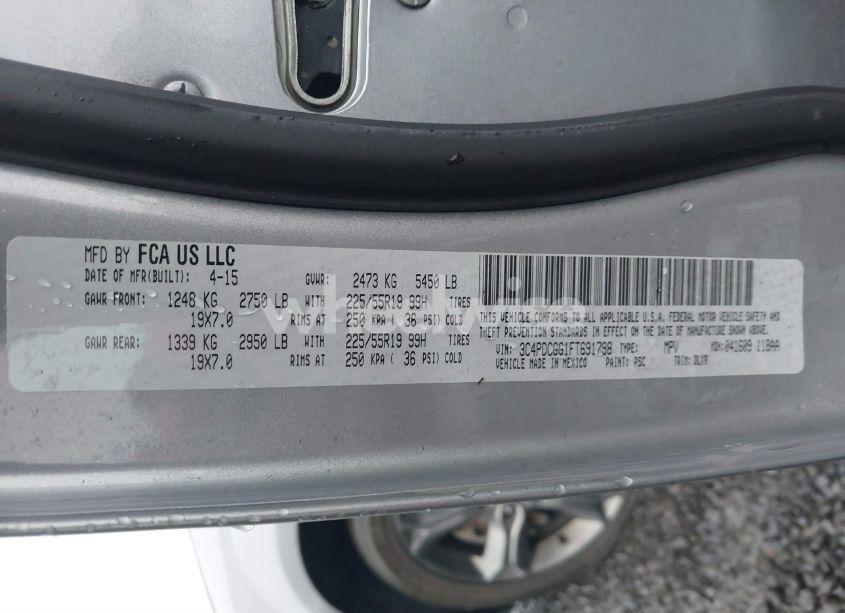 Photo 9 of 2015 Dodge Journey CROSSROAD (VIN 3C4PDCGG1FT691798)