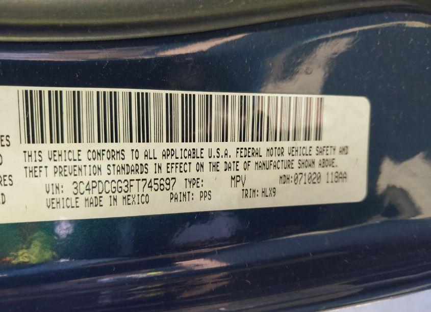 Photo 9 of 2015 Dodge Journey CROSSROAD (VIN 3C4PDCGG3FT745697)