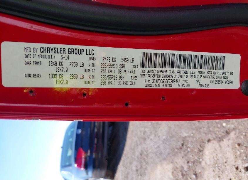 Photo 9 of 2014 Dodge Journey CROSSROAD (VIN 3C4PDCGG5ET289491)