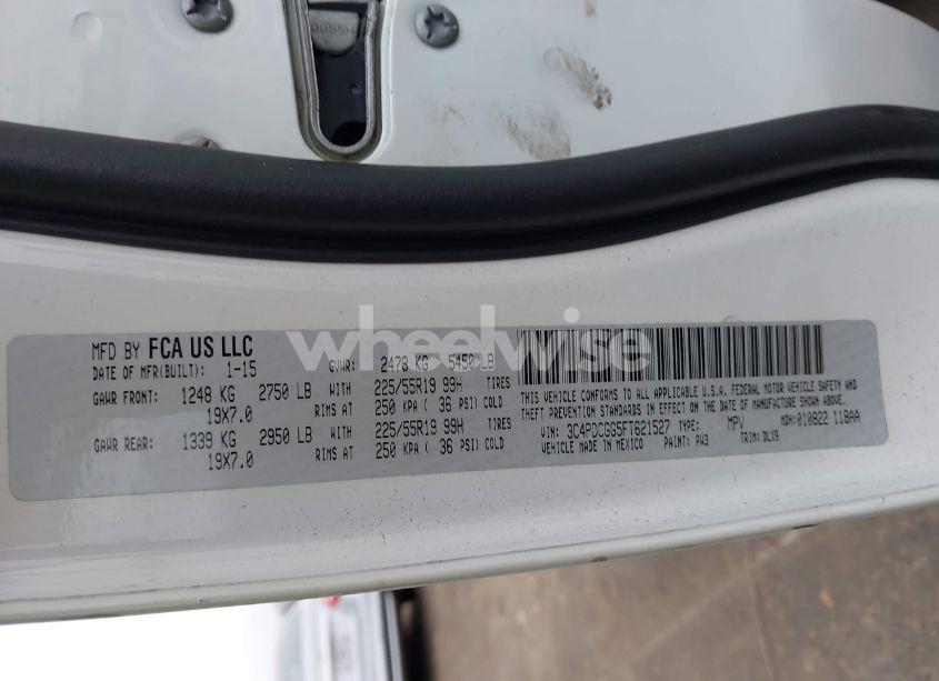 Photo 9 of 2015 Dodge Journey CROSSROAD (VIN 3C4PDCGG5FT621527)