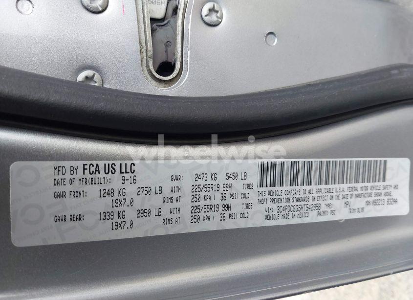 Photo 9 of 2017 Dodge Journey CROSSROAD PLUS (VIN 3C4PDCGG5HT542958)