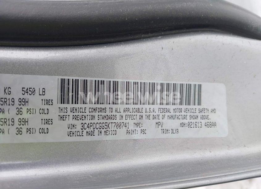 Photo 9 of 2019 Dodge Journey CROSSROAD (VIN 3C4PDCGG5KT700741)