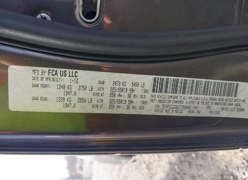 Photo 9 of 2016 Dodge Journey CROSSROAD PLUS (VIN 3C4PDCGG6GT199446)