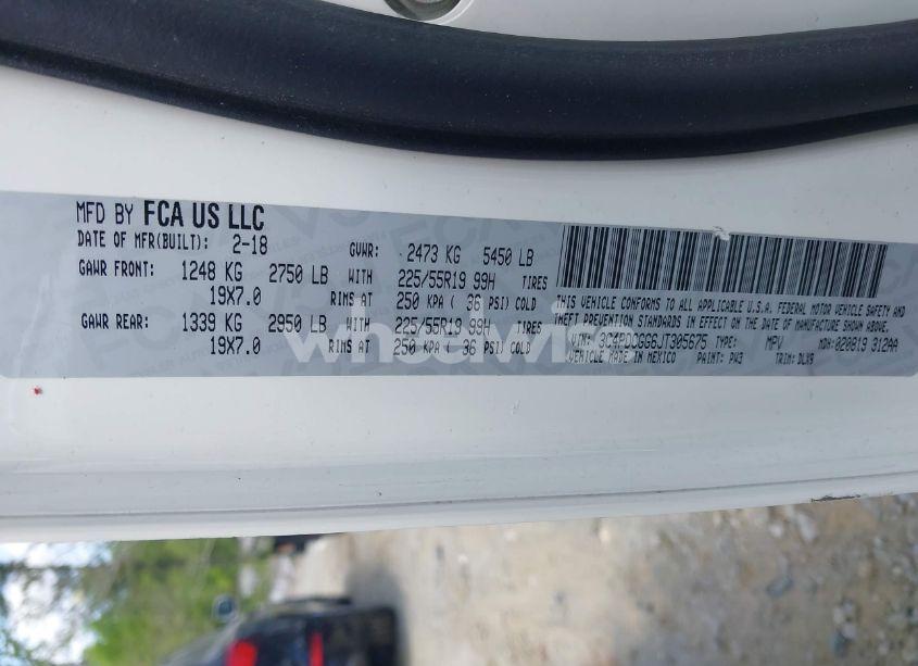 Photo 9 of 2018 Dodge Journey CROSSROAD (VIN 3C4PDCGG6JT305675)