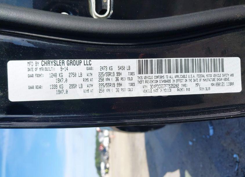 Photo 9 of 2015 Dodge Journey CROSSROAD (VIN 3C4PDCGG7FT535202)