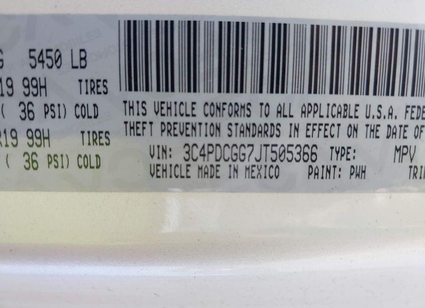 Photo 9 of 2018 Dodge Journey CROSSROAD (VIN 3C4PDCGG7JT505366)