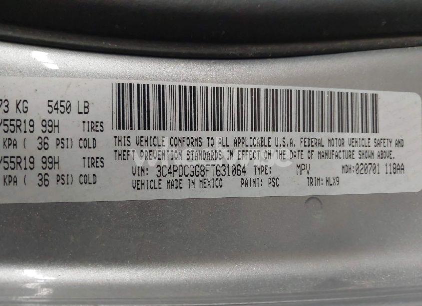 Photo 9 of 2015 Dodge Journey CROSSROAD (VIN 3C4PDCGG8FT631064)