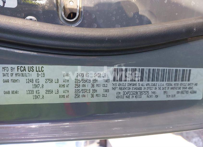 Photo 9 of 2019 Dodge Journey CROSSROAD (VIN 3C4PDCGG9KT857575)