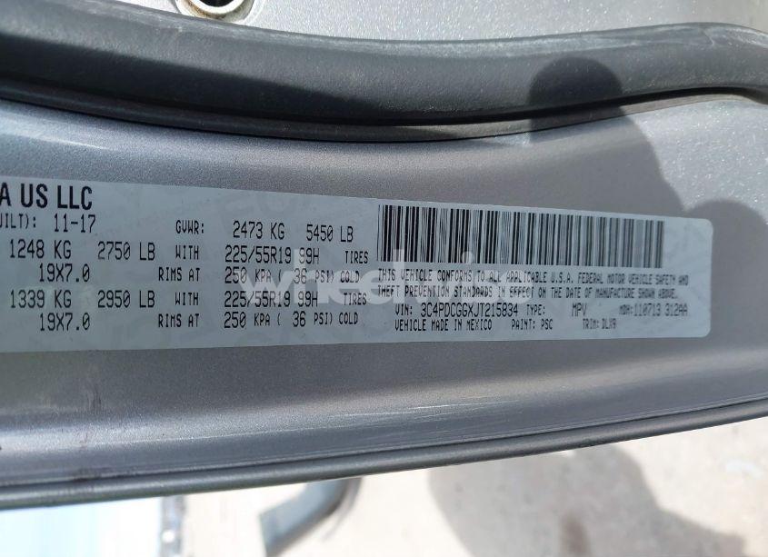 Photo 9 of 2018 Dodge Journey CROSSROAD (VIN 3C4PDCGGXJT215834)