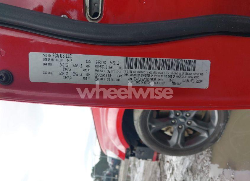 Photo 9 of 2018 Dodge Journey CROSSROAD (VIN 3C4PDCGGXJT378693)