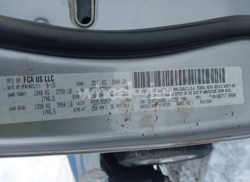 Photo 9 of 2016 Dodge Journey SE (VIN 3C4PDDAG0GT117192)