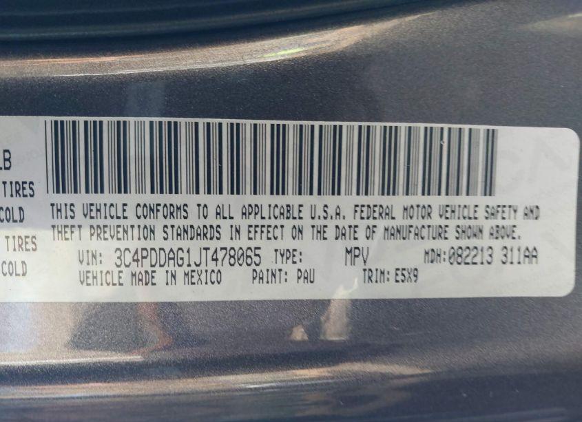 Photo 9 of 2018 Dodge Journey SE AWD (VIN 3C4PDDAG1JT478065)