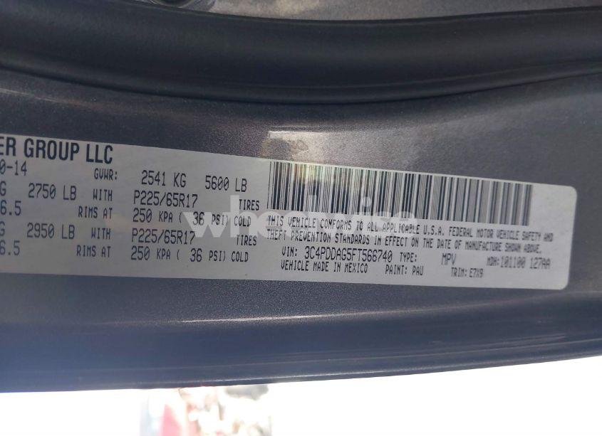 Photo 9 of 2015 Dodge Journey SE (VIN 3C4PDDAG5FT566740)