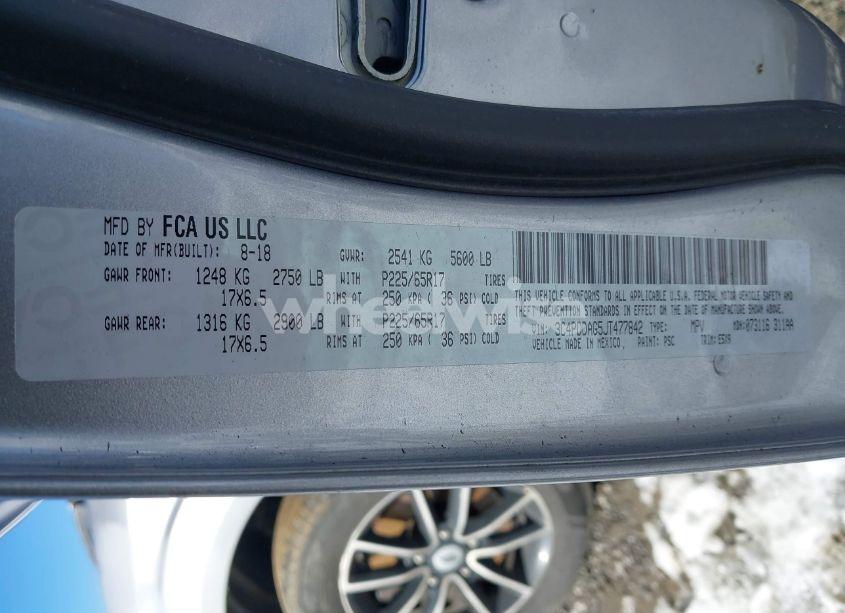 Photo 9 of 2018 Dodge Journey SE AWD (VIN 3C4PDDAG5JT477842)