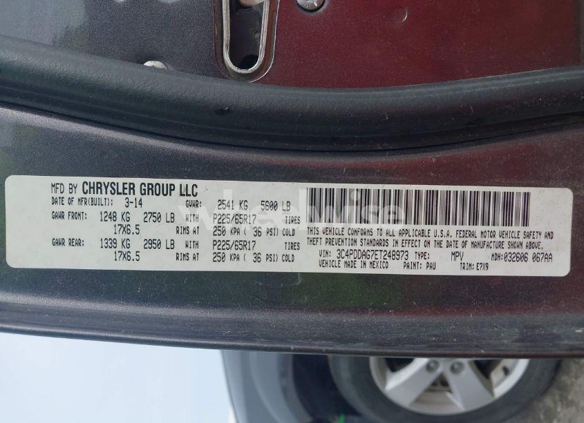 Photo 9 of 2014 Dodge Journey SE (VIN 3C4PDDAG7ET248973)