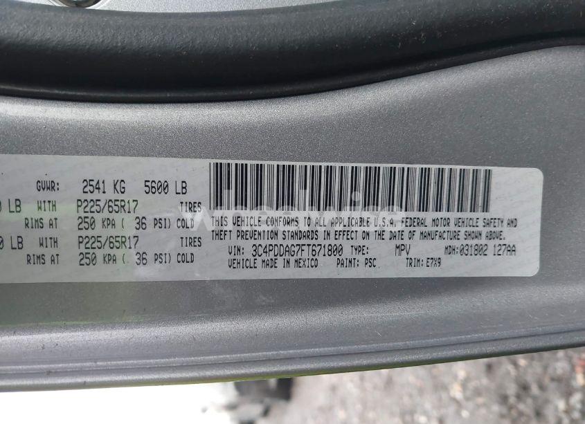 Photo 9 of 2015 Dodge Journey SE (VIN 3C4PDDAG7FT671800)