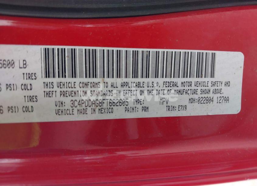 Photo 9 of 2015 Dodge Journey SE (VIN 3C4PDDAG8FT662605)