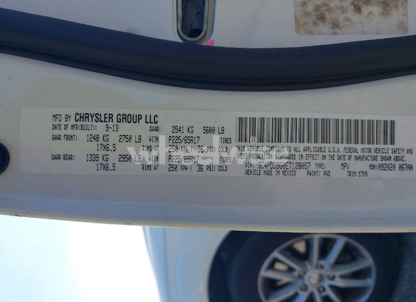 Photo 9 of 2014 Dodge Journey SXT (VIN 3C4PDDBG0ET128057)