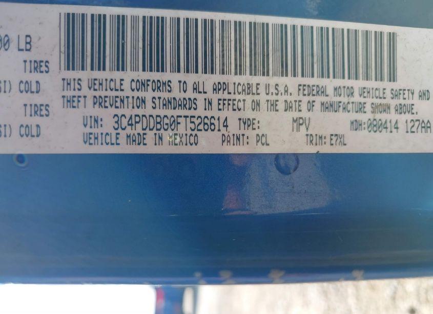 Photo 9 of 2015 Dodge Journey SXT (VIN 3C4PDDBG0FT526614)