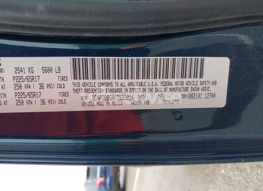 Photo 9 of 2015 Dodge Journey SXT (VIN 3C4PDDBG0FT533014)