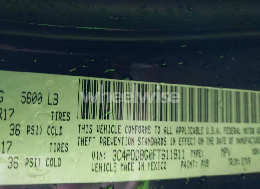 Photo 9 of 2015 Dodge Journey SXT (VIN 3C4PDDBG0FT611811)