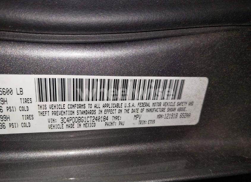 Photo 9 of 2012 Dodge Journey SXT (VIN 3C4PDDBG1CT240184)