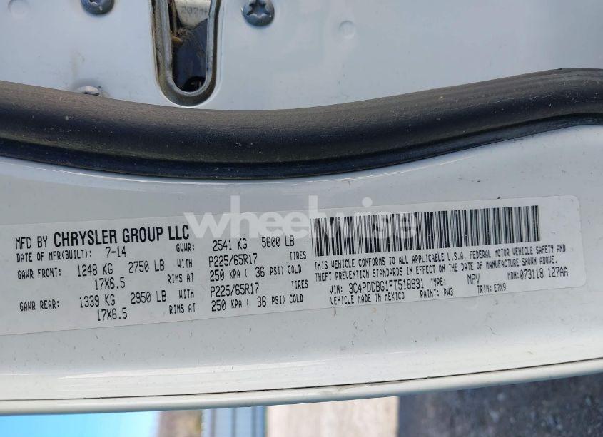 Photo 9 of 2015 Dodge Journey SXT (VIN 3C4PDDBG1FT518831)