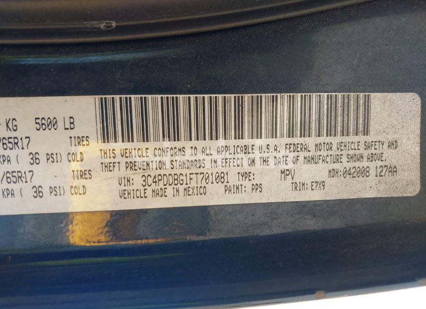 Photo 9 of 2015 Dodge Journey SXT (VIN 3C4PDDBG1FT701081)