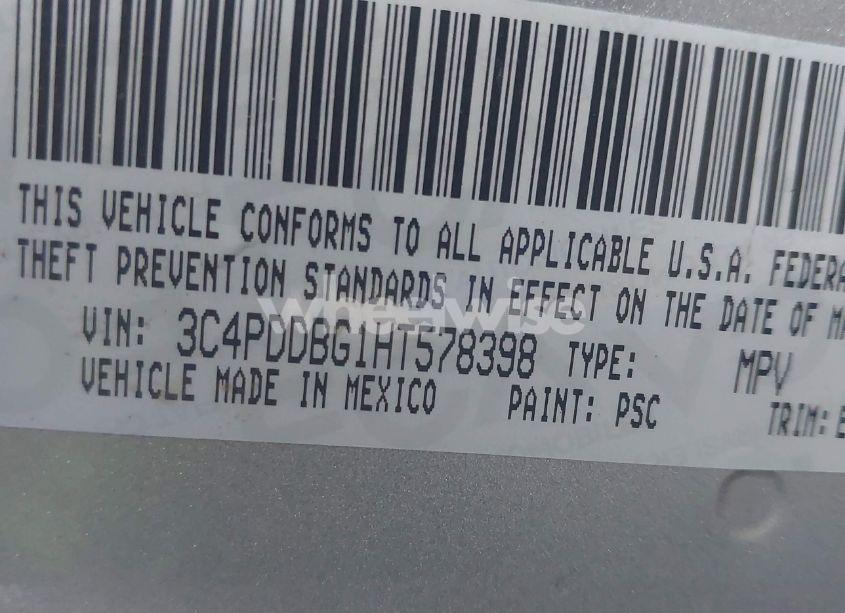 Photo 9 of 2017 Dodge Journey SXT AWD (VIN 3C4PDDBG1HT578398)