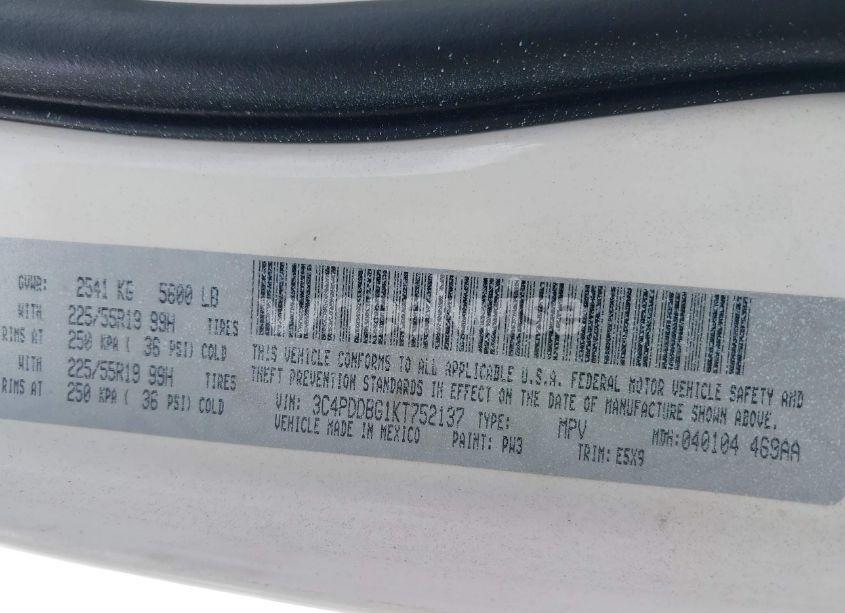 Photo 9 of 2019 Dodge Journey SE AWD (VIN 3C4PDDBG1KT752137)