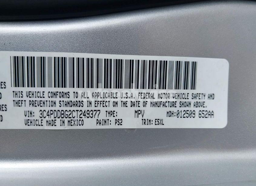 Photo 9 of 2012 Dodge Journey SXT (VIN 3C4PDDBG2CT249377)