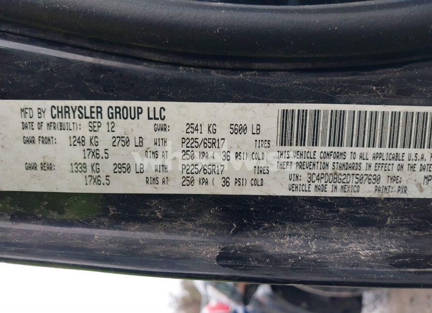 Photo 9 of 2013 Dodge Journey SXT (VIN 3C4PDDBG2DT507690)