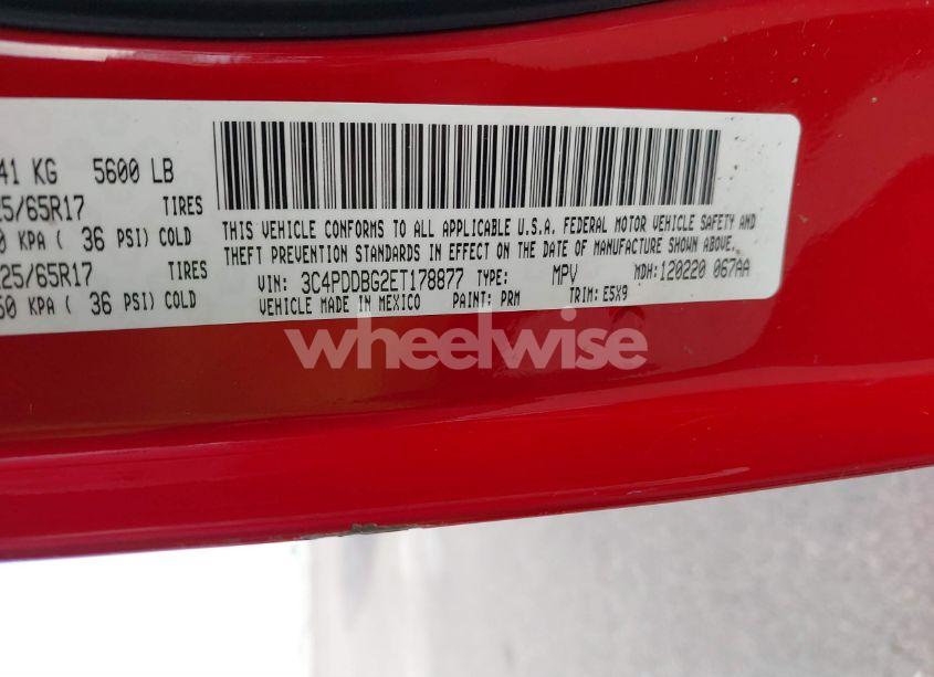 Photo 9 of 2014 Dodge Journey SXT (VIN 3C4PDDBG2ET178877)