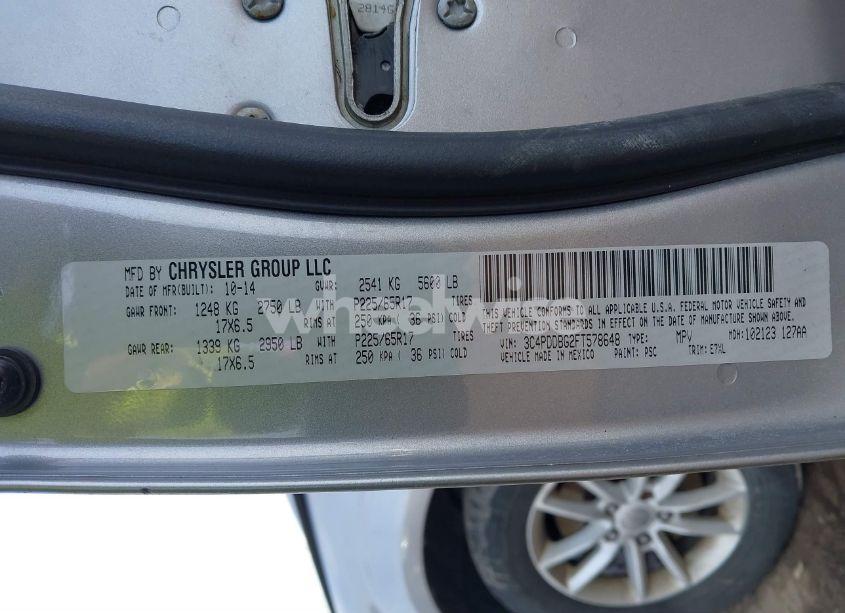 Photo 9 of 2015 Dodge Journey SXT (VIN 3C4PDDBG2FT578648)