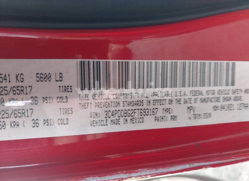 Photo 9 of 2015 Dodge Journey SXT (VIN 3C4PDDBG2FT693167)