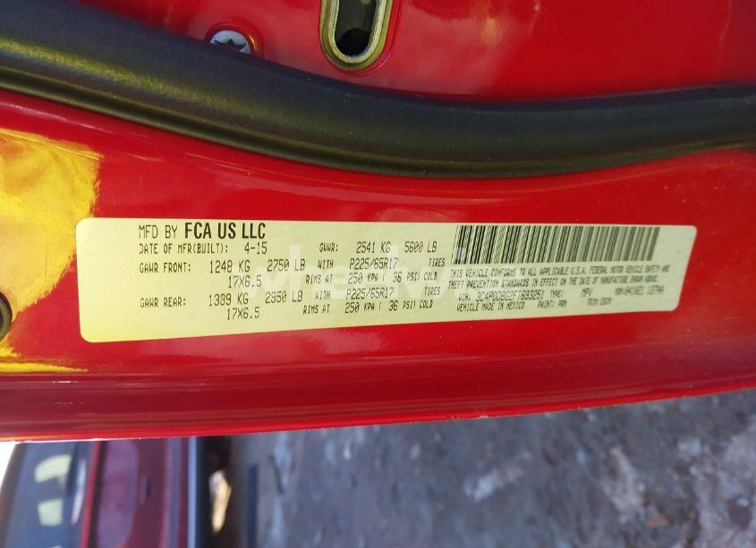 Photo 9 of 2015 Dodge Journey SXT (VIN 3C4PDDBG2FT693251)