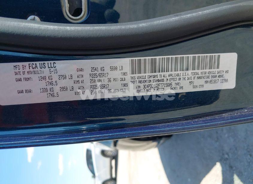 Photo 9 of 2015 Dodge Journey SXT (VIN 3C4PDDBG2FT715605)