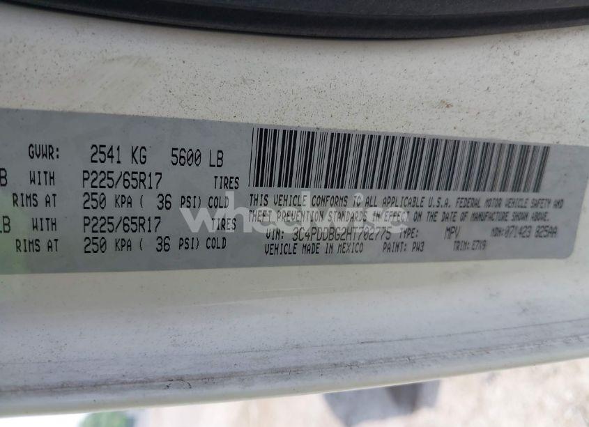 Photo 9 of 2017 Dodge Journey SXT AWD (VIN 3C4PDDBG2HT702775)